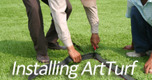 Artificial Grass Under Installing